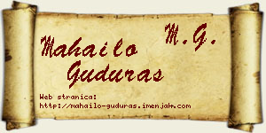 Mahailo Guduraš vizit kartica